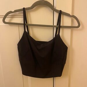Lululemon Wunder Train Strappy Cropped Tank Size 6 in Black
